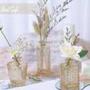 TBWIND Glass Bud Vase Set of 24, Small Amber Flower Vases for Centerpieces in Bulk, Mini Vintage Vase for Wedding Decor, and Home Table Dcor