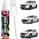 Touch Up Paint Snowflake White Pearl 25D Exact Color Match Scratch Repair Compatible with Mazda 3, 5, 6, CX-5, CX-9, CX-30, CX-90