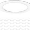 Sunco 24 Pack Goof Rings for 6 Inch Recessed Lights, Flush Mount White Can Light Trim Ring Cover, Outer Diameter 8.6 Inch, Inner Diameter 6.2 Inch, Paintable Surface, Matte Finish.