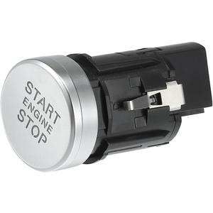 Motoforti Push Button Starter Switch No.4G1905217A Engine Start Stop Switch Button for Audi A6 2016-2018 Silver Tone Long-lasting