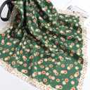 CHLINS 27.5 Square Head Scarf for Women Satin Hair Scarf Silk Wrap Neck Scarf Bandanas for Handbags Accessories