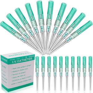 Catheter Piercing - 50Pcs Catheter Piercing 18G IV Catheter Ear Nose Piercing Hollow Catheter for Lip Tongue Belly Navel Nipple Cartilage Piercing Kit