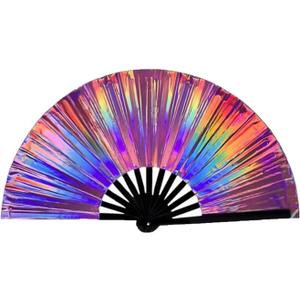 Foldable Handheld Kung Fu fan Prop Wooden Handicraft Dance Prop Fan Handmade Gift Performance Ornament Outdoor Decoration