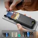 ESR for MagSafe Wallet, 5 Card Holder with RFID Blocking, MagSafe Sticker Included, Slim Magnetic Wallet for iPhone 17e/17/16/15/14/13/12 Series and Selected Samsung Devices, Not for 13/12 Mini, Black
