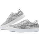 Jeekopeg Glitter Sparkly Fashion Sneakers Shoes Shiny Casual Shoes Bling Sequin Concert Low Cut Lace up Shoes, 9