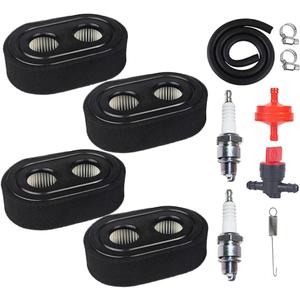 2 x 593260 Air Filter with Pre-Filter Kit (12PCS) Compatible with Briggs and Stratton 4247 5432 5432k 09P00 09P702 550E 500EX 550EX 625 575EX Series Engine - Lawn Mower Air Cleaner 593260 798452 334404