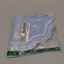 Breling 6 Pcs Wedding Placemats Scalloped Embroidered Cotton Linen Placemats 17" x 13" Double Layered Machine Washable Table Place Mat for Party Table Decor (Light Blue)