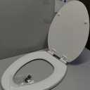 KOHLER Stonewood Quiet-Close, Elongated Toilet Seat Soft Close, Durable Wood, Easy Installation, Universal Fit, Home Essentials, White Finish, K-20466-0