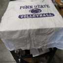 Graphic T-Shirt – White Base with Purple Graphic Print & Nittany Lions Oval Logo, 2XL