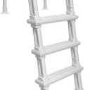 Removable Above Ground Pool Ladder with Dual Handrails Heavy Duty Pool Ladder for 4854 Inch Wall, Non-Slip Swimming Pool Ladder Steps, Main Access Entry for Above Ground Pools