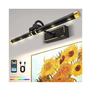 Laliled Picture Light, Rechargeable Battery Operated Painting Light with Remote, Dimmable Art Light for Paintings, Wireless Picture Light for Wall with Timer (Black)