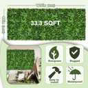 DOPGIB 20"x 20"(12P), Artificial Greenery Grass Wall Boxwood Plant Panels