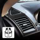 AIRSPEED Carbon Fiber Car Side Air Outlet Stickers Vent Wind Interior Decorative Trim Frame Cover Decal for Mitsubishi Lancer 2008-2015 Accessories (Black)