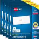 Avery Easy Peel Printable Address Labels with Sure Feed, 1" x 2-5/8" Customizable Stickers, White, 3,750 Blank Mailing Labels, Great for Mailing, Shipping, and More (5-Pack of 8160)