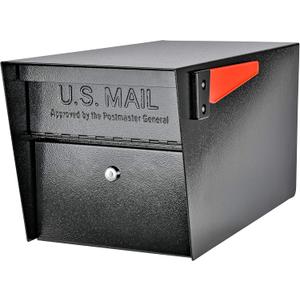 Mail Boss 7506 Mail Manager Curbside Locking Security Mailbox, Black, Large