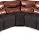Ruaozz Extra Large Recliner Sectional Couch Covers Waterproof Couch Cover for Reclining L Shape Sofa 5 Seat Reclining Sectional Couch Covers with Pockets (L Shape 5 Seat Recliner Cover, Chocolate)