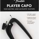 Fender Player Guitar Capo for Acoustic and Electric Guitars, Adjustable Tension, Black