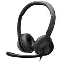 Logitech H390 Wired Headset for PC/Laptop, Stereo Headphones with Noise Cancelling Microphone, USB-A, in-Line Controls for Video Meetings, Music, Gaming and Beyond - Black