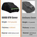 X3 MAX Cover UTV Cover 4 Seater, Waterproof 600D All-Weather Protection Side by Side Cover, Compatible with 2017-2025 Can-Am Maverick X3 MAX 177"73"63"