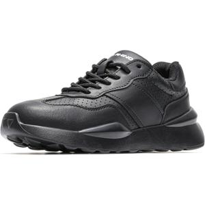 Steel Toe Shoes for Women Comfortable Lightweight Memory Foam Work Shoes Women's Indestructible Composite Toe Construction Safety Sneakers (6, All Black)