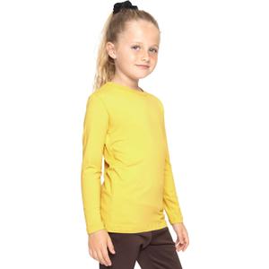 Shirts for Girls Long Sleeve Crew Neck Top, Hoodie or 3/4 Sleeve Soft Stretch Kids Lightweight Size 2-16 (Yellow, M)