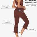 Sunzel High Waist Mini Flared Leggings for Women, Tummy Control Casual Flare Yoga Pants for Yoga Workout Gym (Medium)