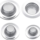 4PCS Stainless Steel Kitchen and Bathroom Sink Strainer Set, Hair Stopper for Bathtub Drain,Hair Catcher, Anti Clog kitchen Sink Strainers (2 PC 2" + 1 PC 2-3/4"+1 PC 4-1/2") X4