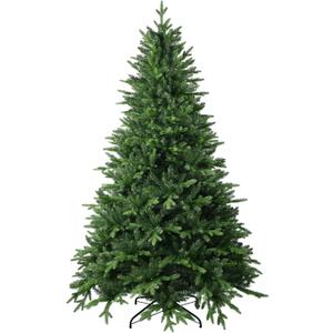 Treepool 6FT Artificial Christmas Tree with 1413 PE&PVC Mixed Branch Tips, Unlit Hinged Premium Spruce Fake Xmas Trees, Green, Foldable Base