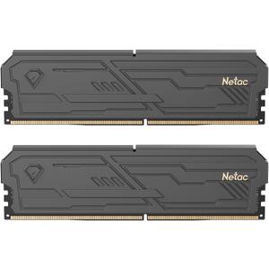 Netac DDR4 DRAM 32GB Kit (2x16GB) 3200MHz XMP 2.0 Dual Channel RAM CL16 (PC4-25600) 1.35V 288-Pin Upgraded Aluminum Heat Sink Ideal for Gaming Computer Upgrade - Shadow III Series Black