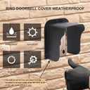 Waterproof Video Doorbell Cover Anti-Glare Doorbell Rain Cover Large Size Camera Doorbell Cover for Video Doorbell, Fingerprint Lock, Camera Doorbell (Type-B)