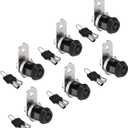 6 Pack Cabinet Locks with Keys, 5/8" Tubular Cam Locks keyed Alike, RV Lock for Storage Door Cabinets Drawer Mail Box Tool Box Lock, Zinc Alloy (Black)