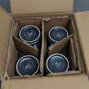 famiware Coffee Mug Set for 4, Star 12 oz Catering Mugs Cup Set with Handle for Coffee, Tea, Cocoa, Milk - Ceramic Stoneware Drinkware Set, Matte Dark Charcoal