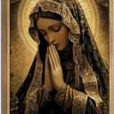 Mary Our Lady of Guadalupe Portrait Canvas Wall Art Decor Religious Catholic Prints Poster Picture for Altar Living Room Bedroom Decoration Lamina enmarcada de Nuestra Señora de Guadalupe Framed