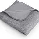 Bedsure Cooling Blanket Twin XL for Hot Sleepers, Summer Dorm Room Essentials for Guys Girls, Cold Blanket with Rayon Derived from Bamboo, Ice Cool Cold Lightweight Bedding for Twin Size Bed, 60x90 (01- Dark Grey)