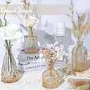 TBWIND Glass Bud Vase Set of 24, Small Amber Flower Vases for Centerpieces in Bulk, Mini Vintage Vase for Wedding Decor, and Home Table Dcor