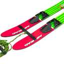 Airhead Watermelon 47" Combo Water Skis with Removable Training bar with Double Handle Rope and Adjustable bindings US Child Size 5-12