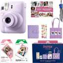 Fujifilm Instax Mini 12 Instant Film Camera All Included Holiday Bundle 2025 + Pink Lemonade Instant Film 10 Exposures (Lilac Purple)