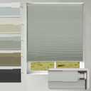 Changshade No Drill No Tools Blackout Cellular Shades,Cordless Blinds for Indoor Windows,Room Darkening Window Shades Honeycomb Blinds for Bedroom,Office,Home,36" w x 36" h,Grey