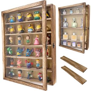 12x16 Shadow Box Frame with Removable Shelves,Collectible Display Shelves Case,Military Challenge Coin Display Case,Wood Shadow Boxes Display Cases for Keepsake,Pictures