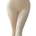 Unitard Jumpsuits for Women Tummy Control Capri Bodysuits Cropped Yoga Body Suit Compression Jumpsuits (Large, Nude)