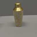 Creative Co-Op 24 oz. Stainless Steel and Mother of Pearl Cocktail Shaker, Natural