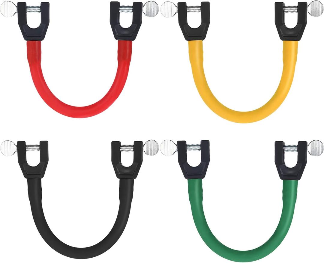 Skylety 4 Pieces Ski Tip Connector Trainer Skiing Training Wedge Aid for Beginners Snow Training, Assorted Colors (Red, Yellow, Green, Black)