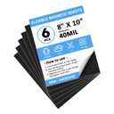 6 Pack Magnet Sheets Non Adhesive for Dies 8''x10'', Flexible Cuttable Plain Magnetic Sheet for Craft&Dies Storage, Making Fridge Magnets