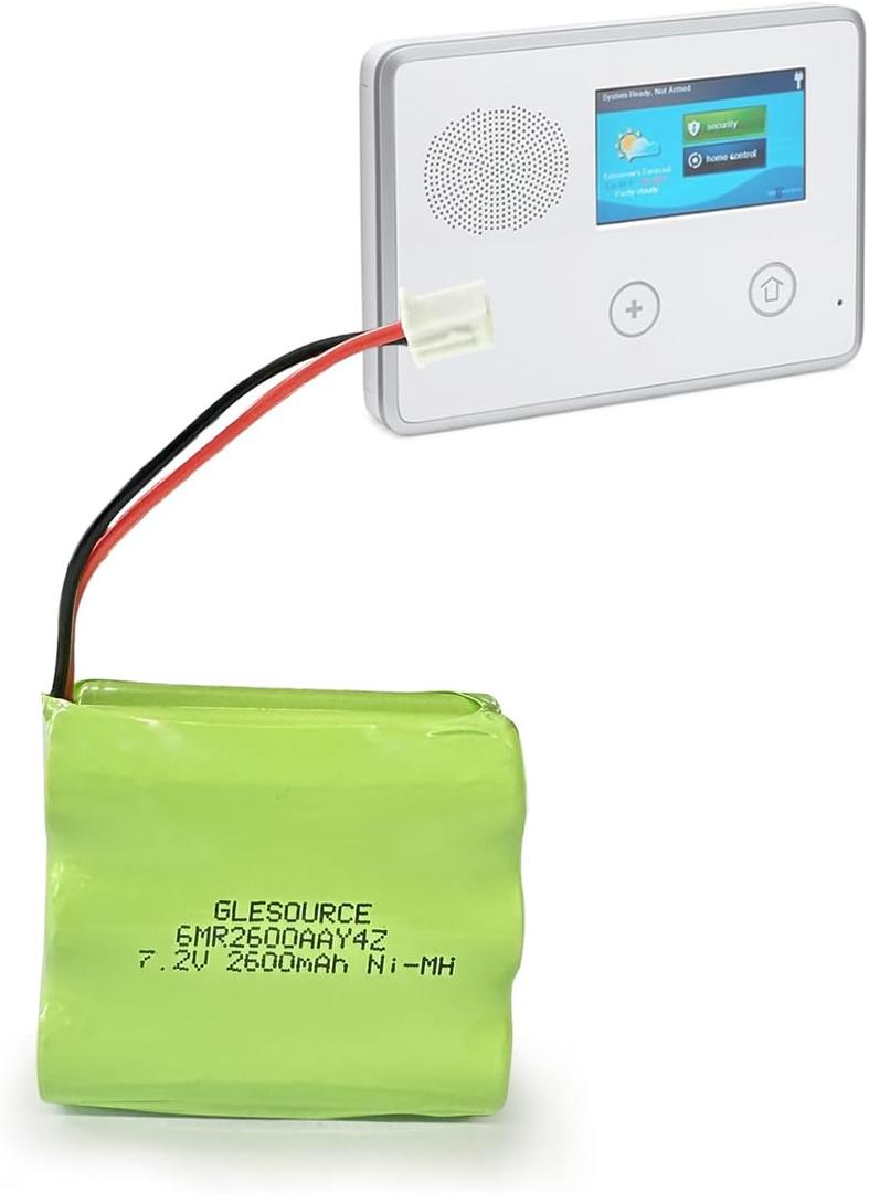 7.2V 2600mAh Ni-Mh Battery Compatible for 2gig BATT1X BATT1 GC2 2GIG-CNTRL2 GCKIT311 Go Control Panel Security System Alarm 10-000009-001 6MR2600AAY4Z (Pack of 1)