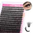 FADLASH Lash Clusters 100D Thick Eyelash Clusters Volume Cluster EyelashExtensions 8-16mm Individual Lashes C Curl Lash Extension Clusters 3D Effect (100D-0.07-C,8-16mm)