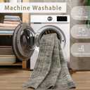 Srugn Washable Rugs 8x10 Area Rugs for Living Room,Bedroom,Dining Room- Large Ultra Soft Faux Wool Retro Carpet,Non Slip&Non-Shedding Low Pile Vintage Print Rug for Home Office- Brass Brown