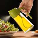 Oil Sprayer for Cooking 2 in 1, 470ml/16oz, Oil Spray & Dispenser Glass Bottle, Food-grade material for Kitchen, Salad Dressing, Frying, Air Fryer & BBQ (Green)