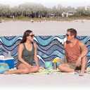 Cinnvoice 20ft Wave Beach Windscreen Set Long Privacy Screen with 6 Hardwood Poles Rubber Mallet and Carry Bag Portable Beach Windscreen Wind Blocker for Summer Outdoor Sand Wind Protection