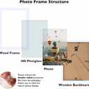 6x9 Picture Frame Set of 6 for Wall Hanging or Tabletop, Wood 6 x 9 Wall Gallery Poster Photo Frames Bulk for 6 by 9 Photo, 6 Pack, White