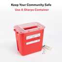 Alcedo Sharps Container for Home Use 2 Gallon (3-Pack), Biohazard Needle and Syringe Disposal, Professional Medical Grade